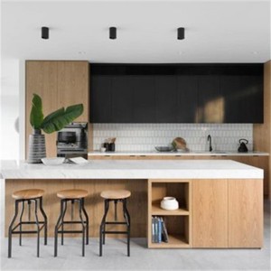 Minimalist Multifunctional High Valued Wood Veneer Kitchen Cabinet