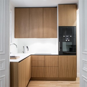 Minimalist L Shaped Eco Friendly Laminate Kitchen Cabinet